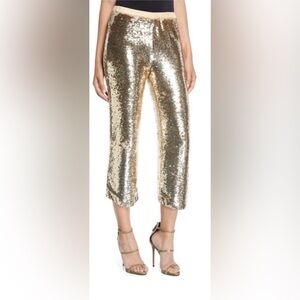Gold Sequin Women's Pants